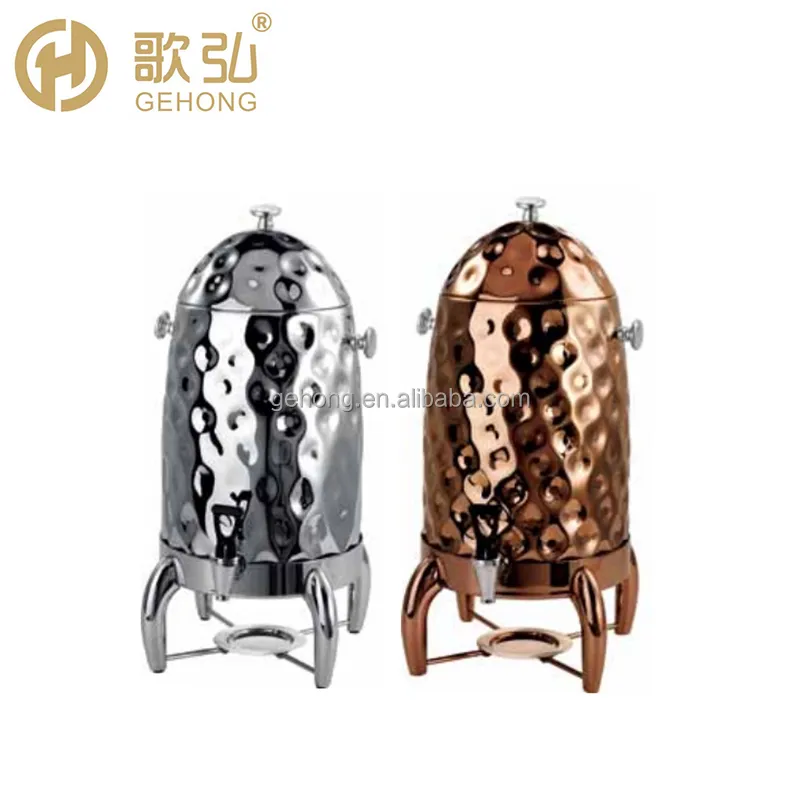Stainless Steel Juice Or Milk Coffee Dispenser With Hand Hammering Points For Wedding Catering Equipment Custom Colors