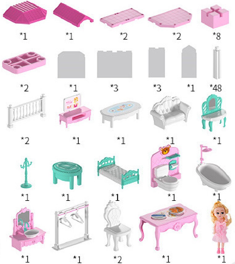 2021 Hot Sell Doll Houses For Little Girls High Quality Play House Stuff For Kids Indoor Gabby's Doll House Personalize