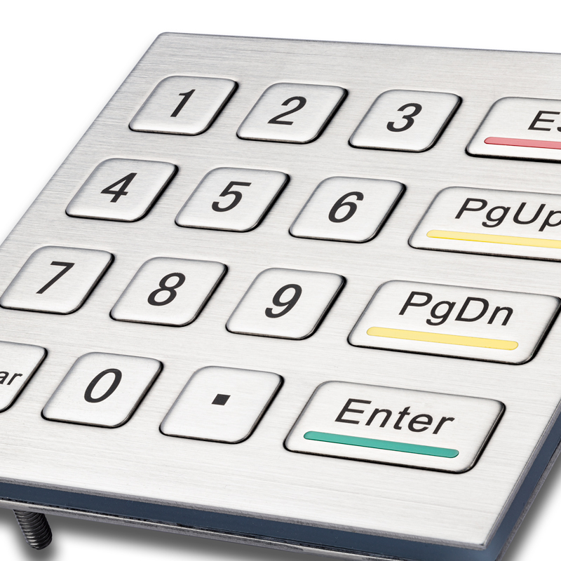 Водонепроницаемая торговая машина для терминалов банкомата 4x4 Matrix IP66, промышленная цифровая металлическая клавиатура, клавиатура из нержавеющей стали