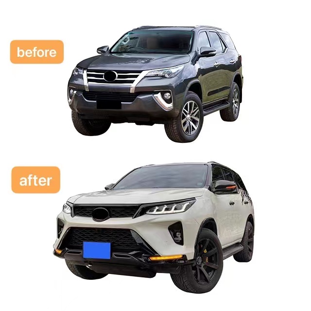 Автомобильные детали для Toyota Fortuner, комплект обновления кузова автомобиля 2021, бампер Fortuner