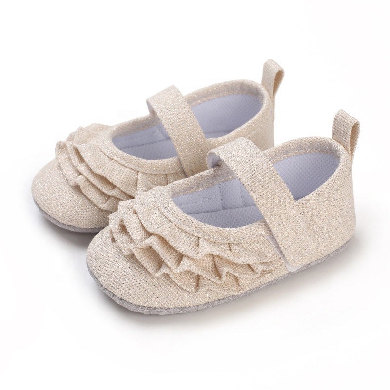 EVERTOP lace decoration soft non slip sole crochet prewalker girl dress shoes baby girl shoes