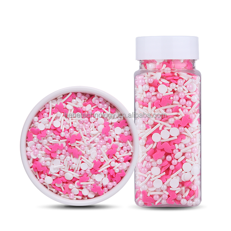 Pink Flamingo Confetti Sprinkles Cake Supplies Saint Valentin Edible Cake Stands Sprinkles Cake Decorating Supplies for Pastry