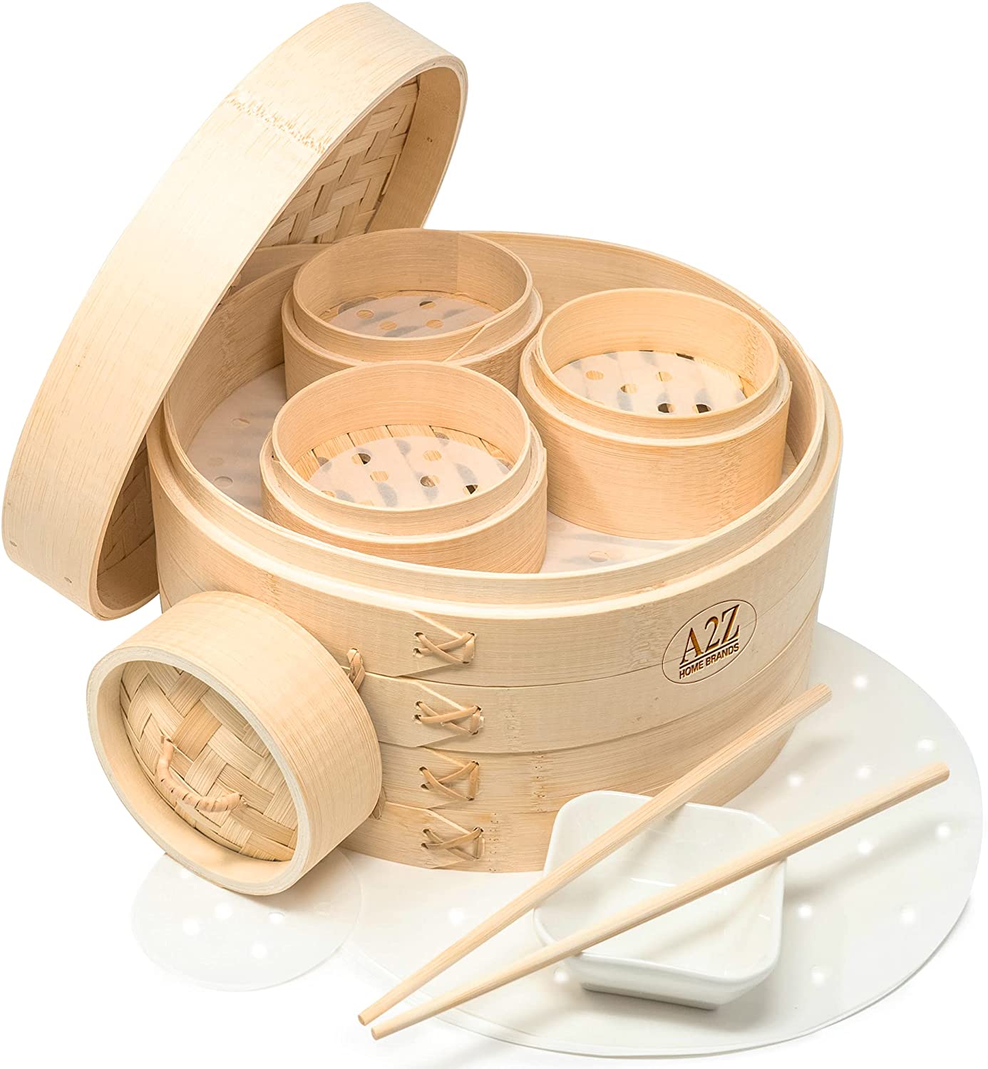 Бамбуковая Паровая корзина, 10 дюймов, делает вкусные булочки Bao, прочная Паровая корзина для пельменей, сашими, многофункциональная мини-пароварка из бамбука