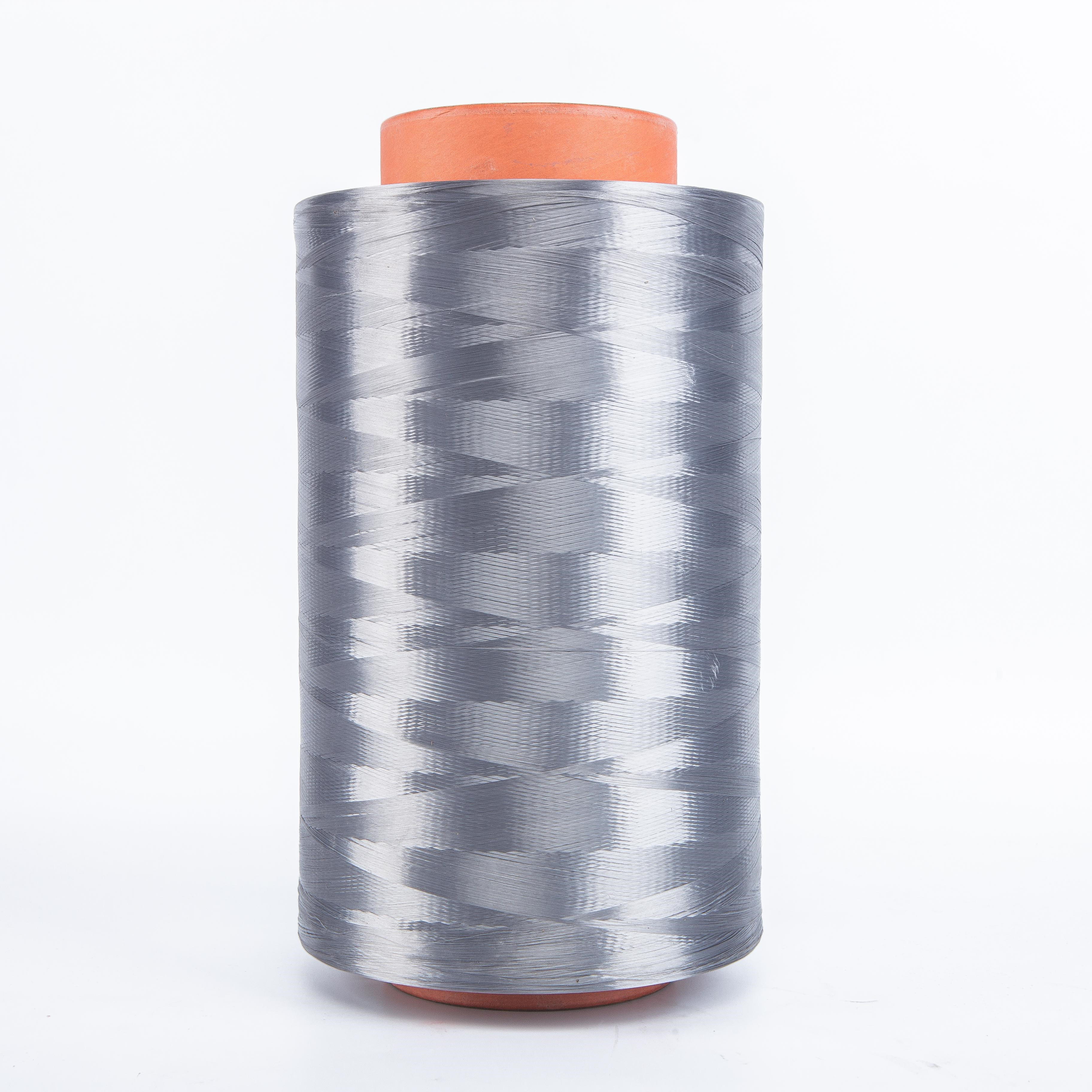 Silvery Grey UHMWPE high strength Wear well yarn fiber twisted uhmwpe fiber