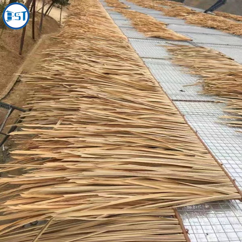 Прямая продажа с завода, Полиэтиленовая огнеупорная искусственная солома PA, синтетическая кровля, прочная полипропиленовая солома с имитацией соломы