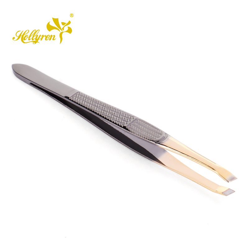 Low MOQ Quality Customized Color Stainless Steel Eyebrow Tweezers