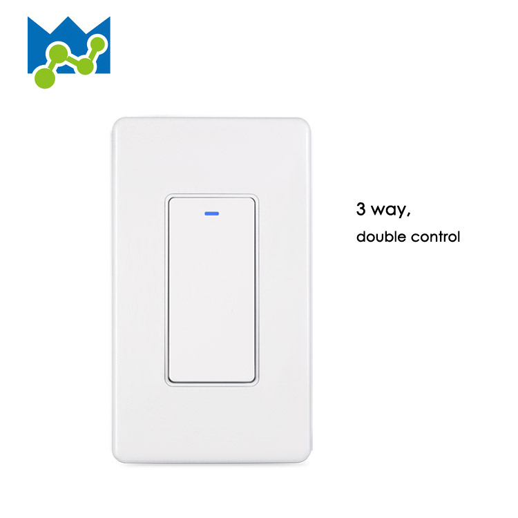 США 110V 1 gang 3 way smart Wifi настенный выключатель