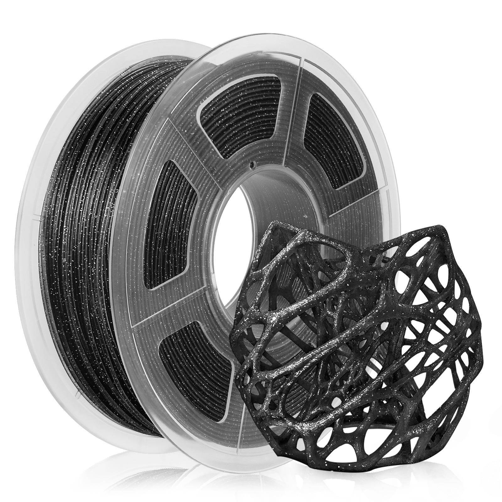 Новое поступление PLA Мерцающая 3D-Нить черного цвета