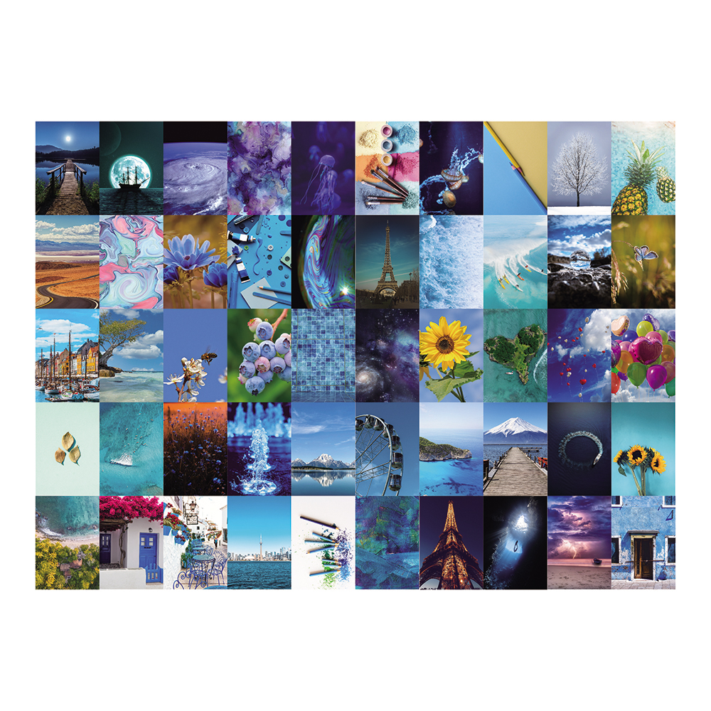 Blue Wall Collage Kit Aesthetic Pictures Collection Collage Dorm Decor For Girl And Boy Teens