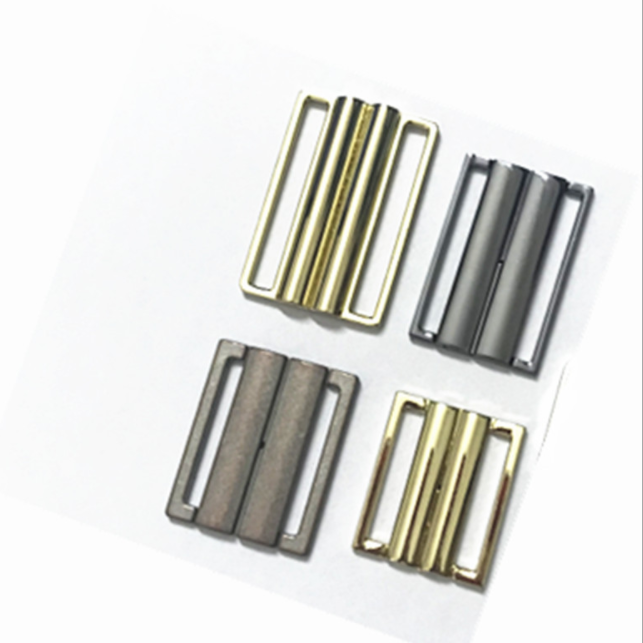 Nickel Free Zinc Alloy ECO-Friendly OEM High Quality Metal Swimwear Adjuster Clip Rings Sliders Bra Hook And Eye Br