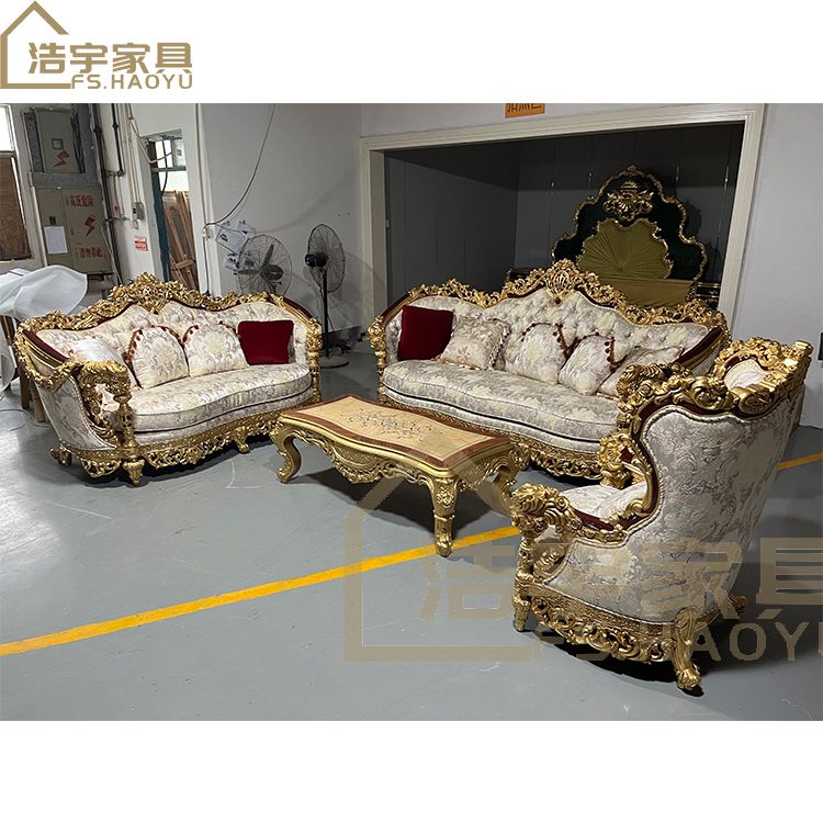 1 seat luxury classic carved wood french provincial sofa set Europe, upholstery fabrics Victorian antique vintage wooden sofa