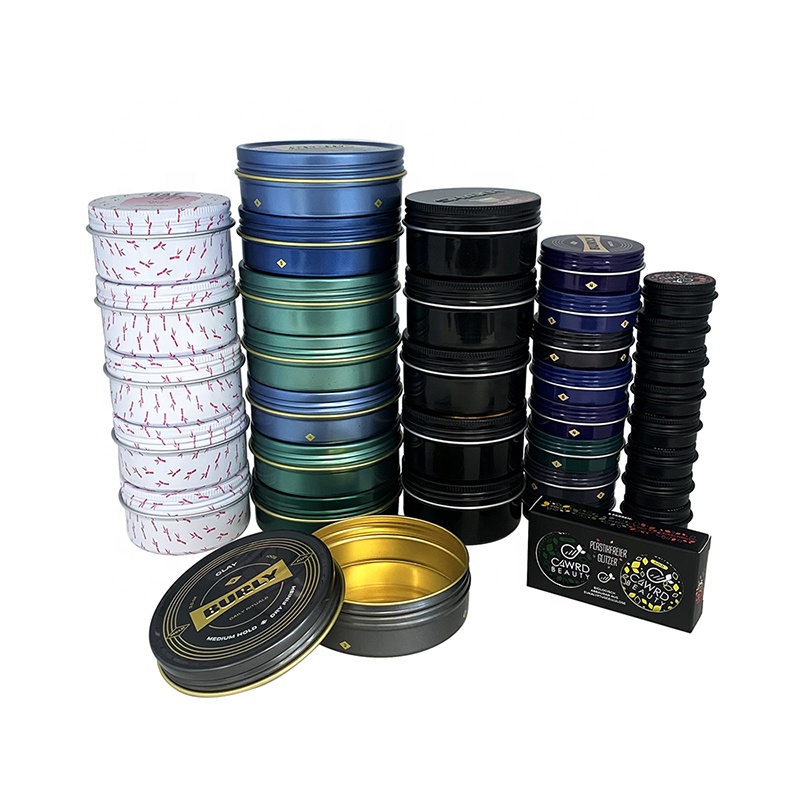 5mL 10mL 20mL 30mL 50mL 60mL 80mL 100mL 120mL 150mL 180mL Round Cosmetic Containers Jars Screw Lid Soap Bar Packaging Tins