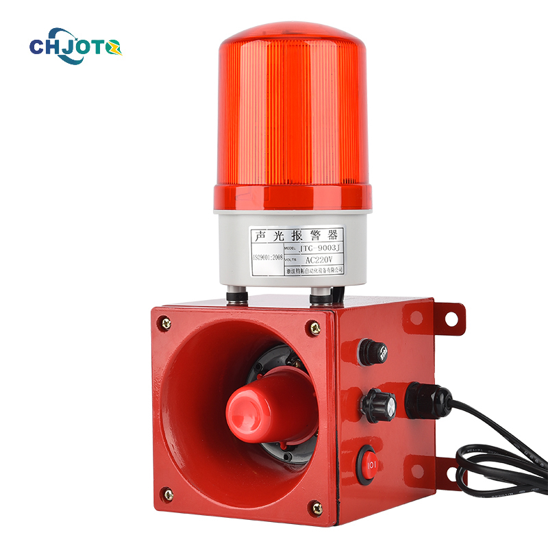 JTG-9001J Warning Securlty alarm system industrial audible and visual alarm siren with muti-frequency Flashing Light and Audio