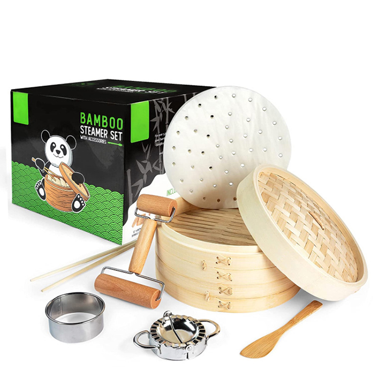 factory natural bun chinese bamboo steamer bamboo steamer basket bamboo steamer for food
