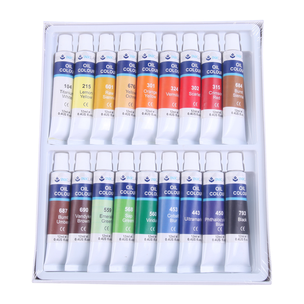 Aluminum tube 18colors art painting professional artist oil color paint set