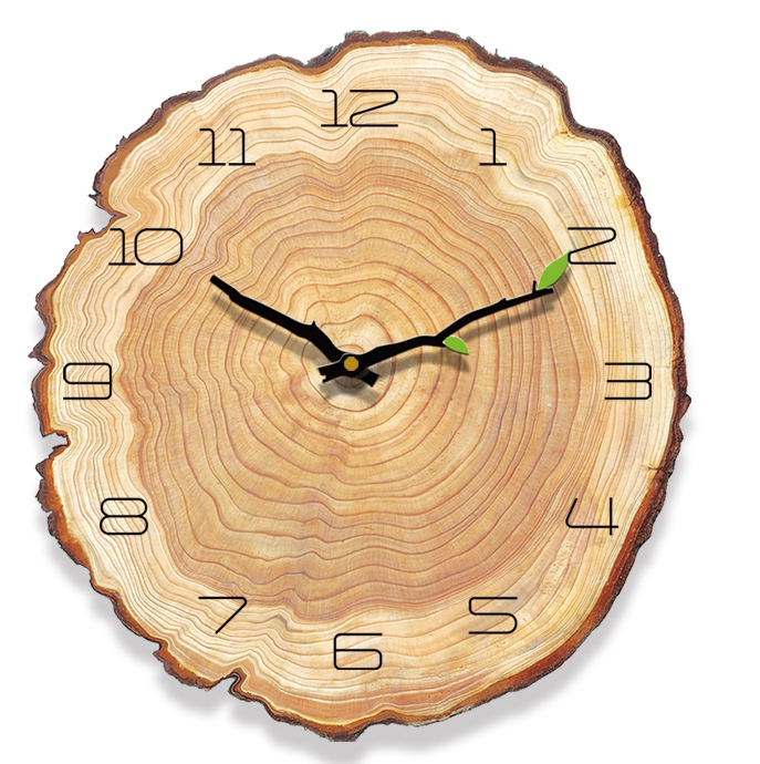 12" Morden Design Metal Sunburst Wall Clock in Copper Finish for Home Decoration