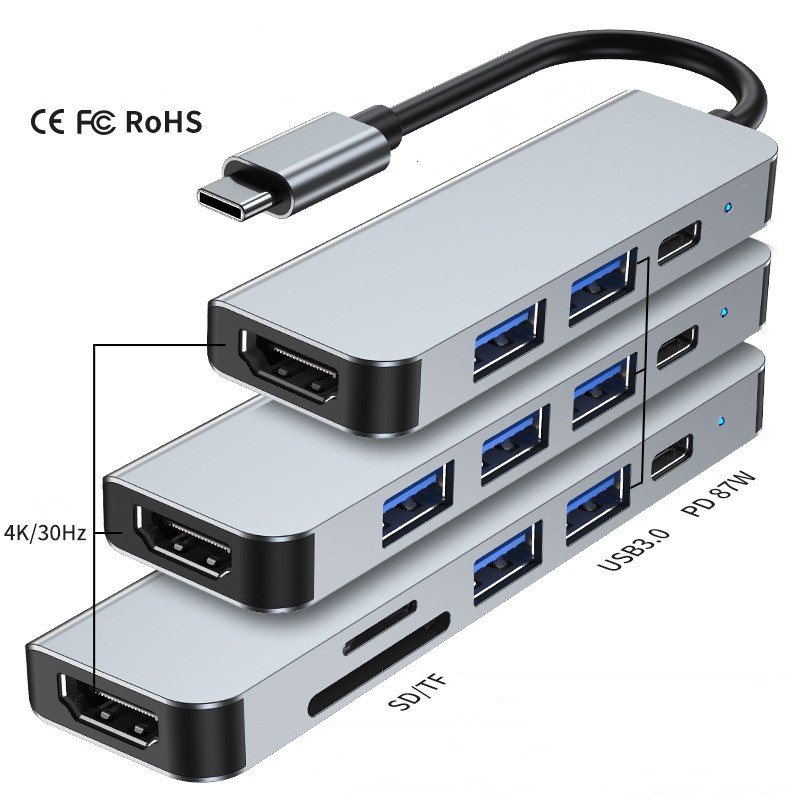 Док-станция 5 в 1 с usb type c на hdmi, проекционная док-станция usb для ноутбука