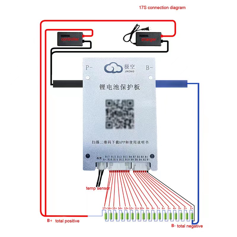 BMS 4S 8S 24S 12V 24V 48V 100A 200A JK BMS Battery Management System Lifepo4 Smart BMS