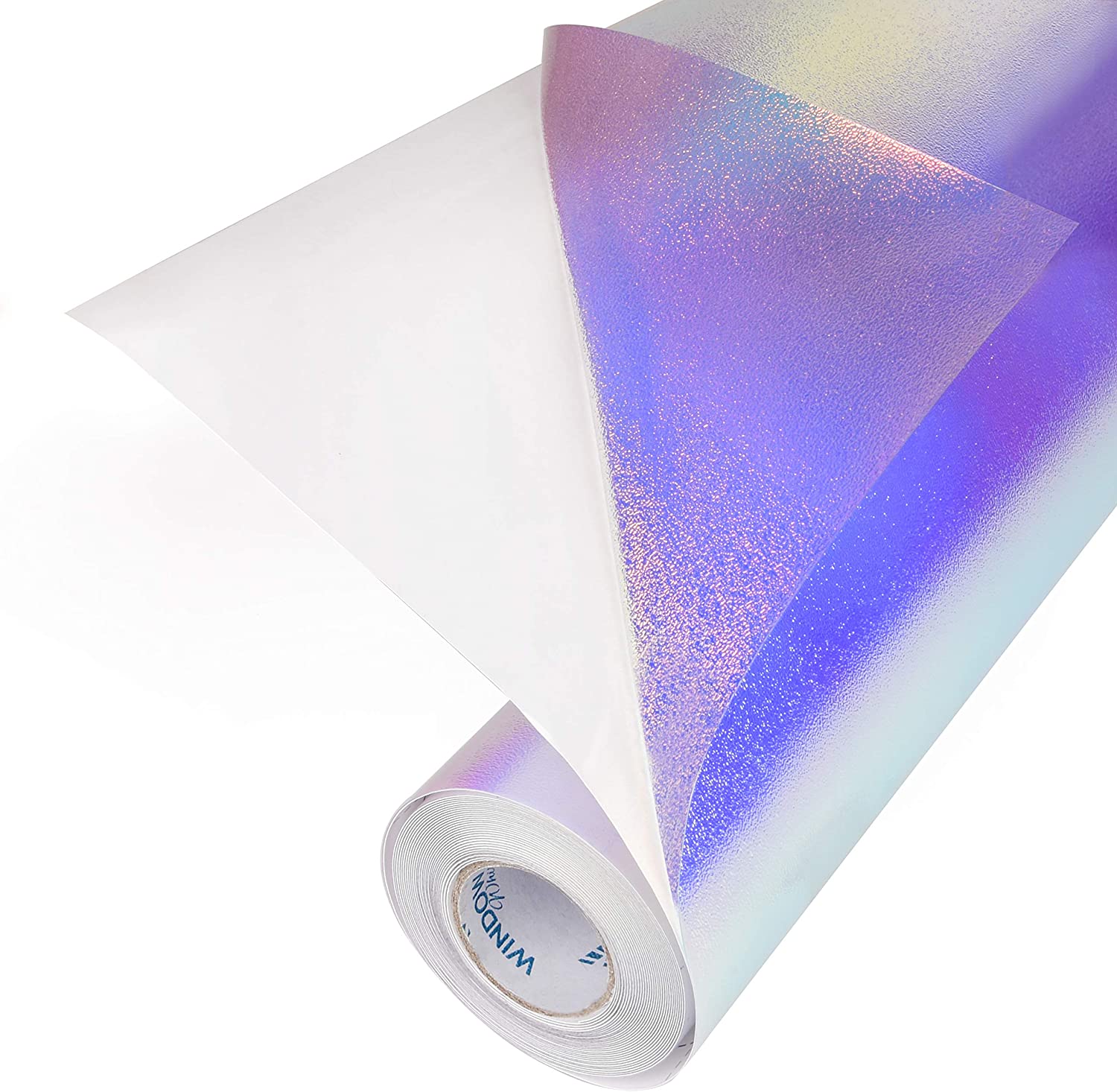 WINDOW WHIRL Rainbow frosted static cling window film use to home and office