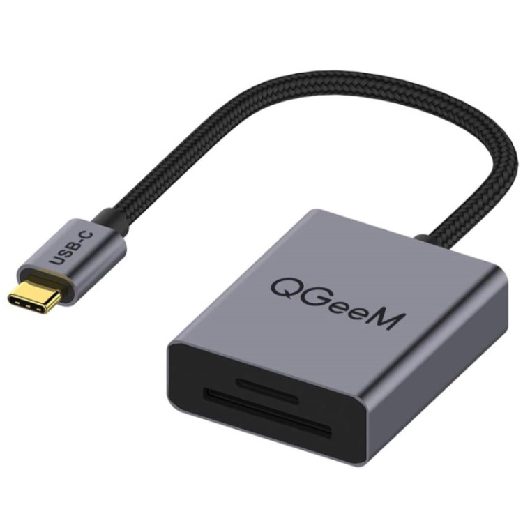 Кардридер USB C, адаптер QGeeM Type C на SD/TF Thunderbolt3, совместимый с MacBook Pro,MacBook Air/iPad Pro, адаптер USB Type-C