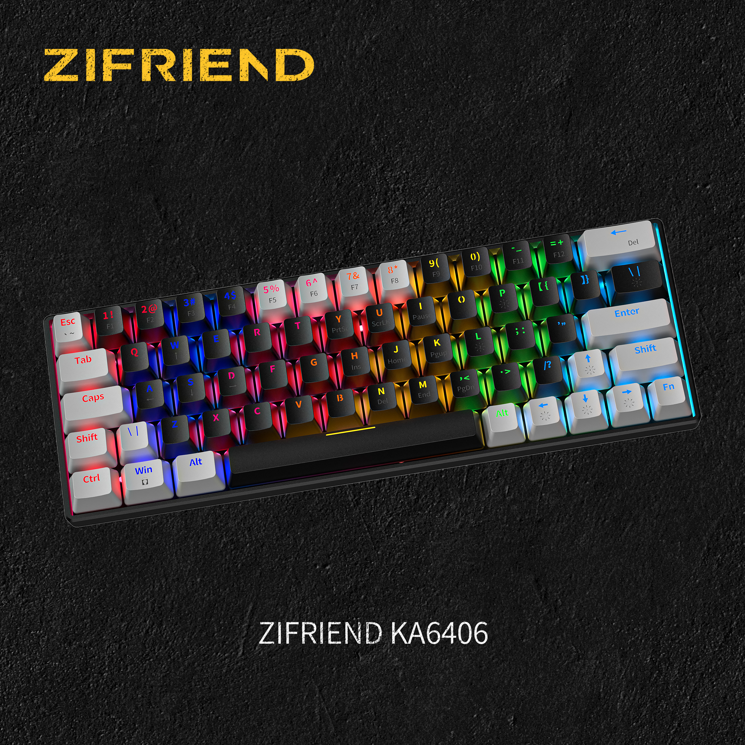 USB Проводная игровая RGB-клавиатура с модной rgb-подсветкой, индивидуальная оптическая механическая мини-клавиатура с 64, 87, 104 клавишами