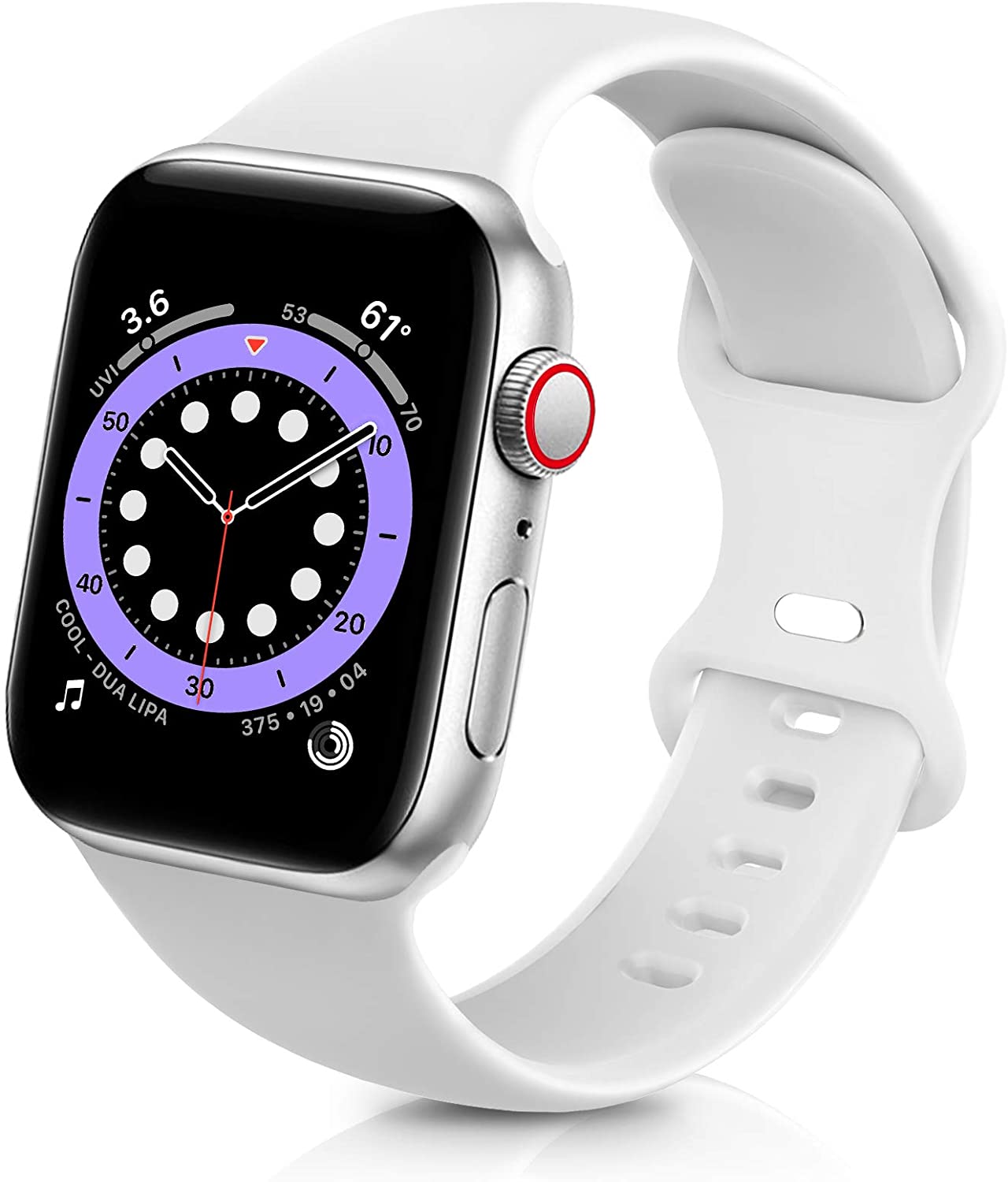 Ремешок силиконовый для Apple Watch Series 7 41 мм 45 мм 42 мм 38 мм