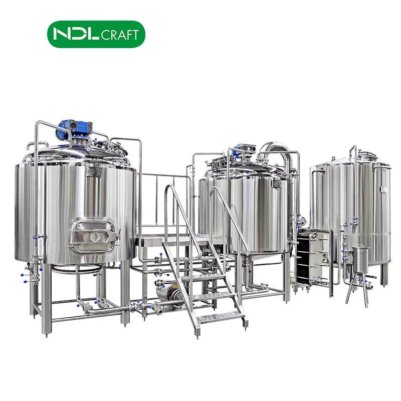 Brewery Machinery 1000L Commercial System Plant Beer Brewing Equipment 2 / 3 / 4 Vessels