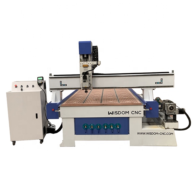 Cnc 4 Axis Rotary Wood Router Cnc Engraving Machine for Wood Panel and Cylinders