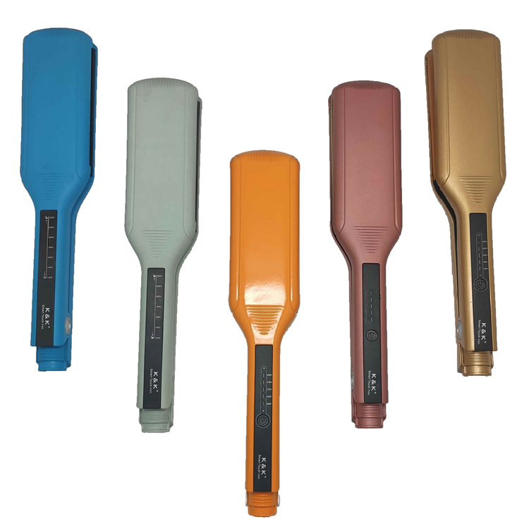 Wholesale Custom High Quality Professional Titanium Flat Irons Super Wide Titanium Plate Hair Straightener Electric Source