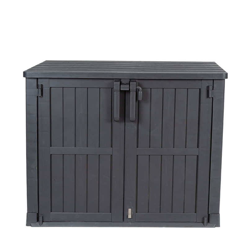 Patio Shed Outdoor Waterproof Black Plastic Storage Cabinet Garden Storage