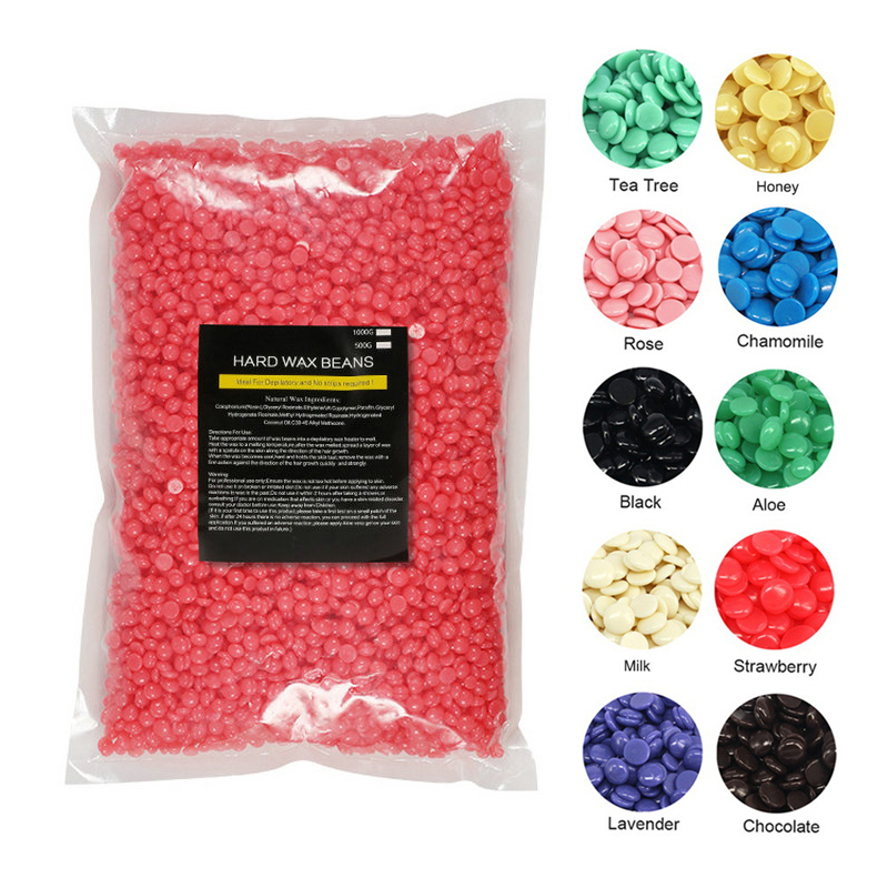 500g depilatory wax beads 10 colors options hair removal hard wax beans