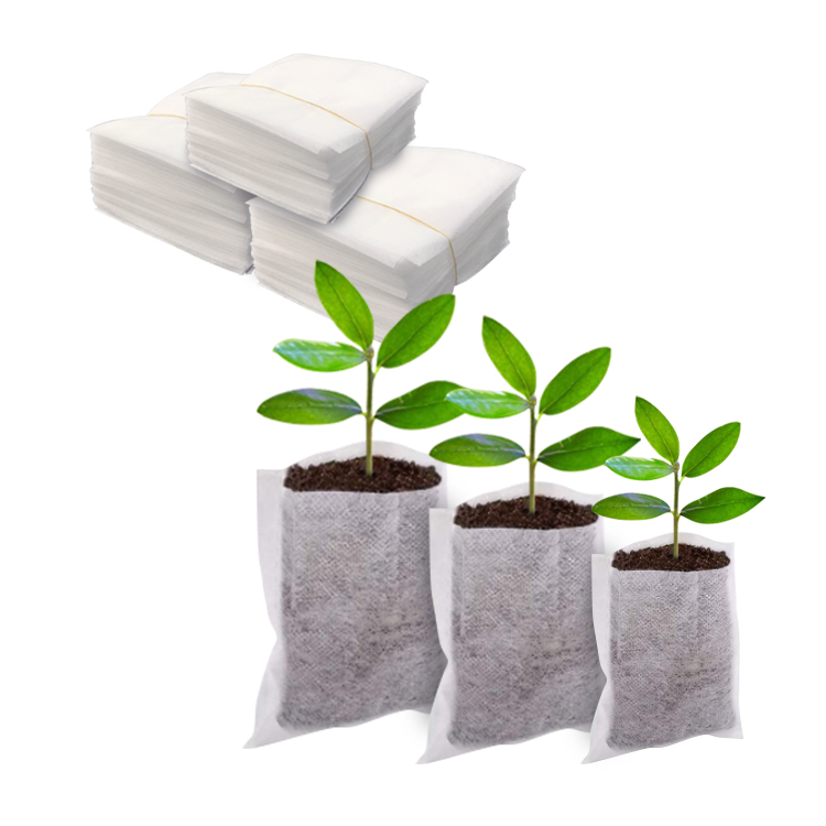 FACTORY wholesale custom breathable thicken water absorption firm biodegradable seedling bags for garden tree farms
