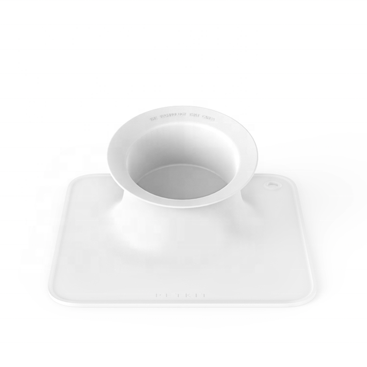 Pet Bowl Rubber Anti-slip Foot Pad Bone Double Round Plastic Dog Bowl For Big Dog