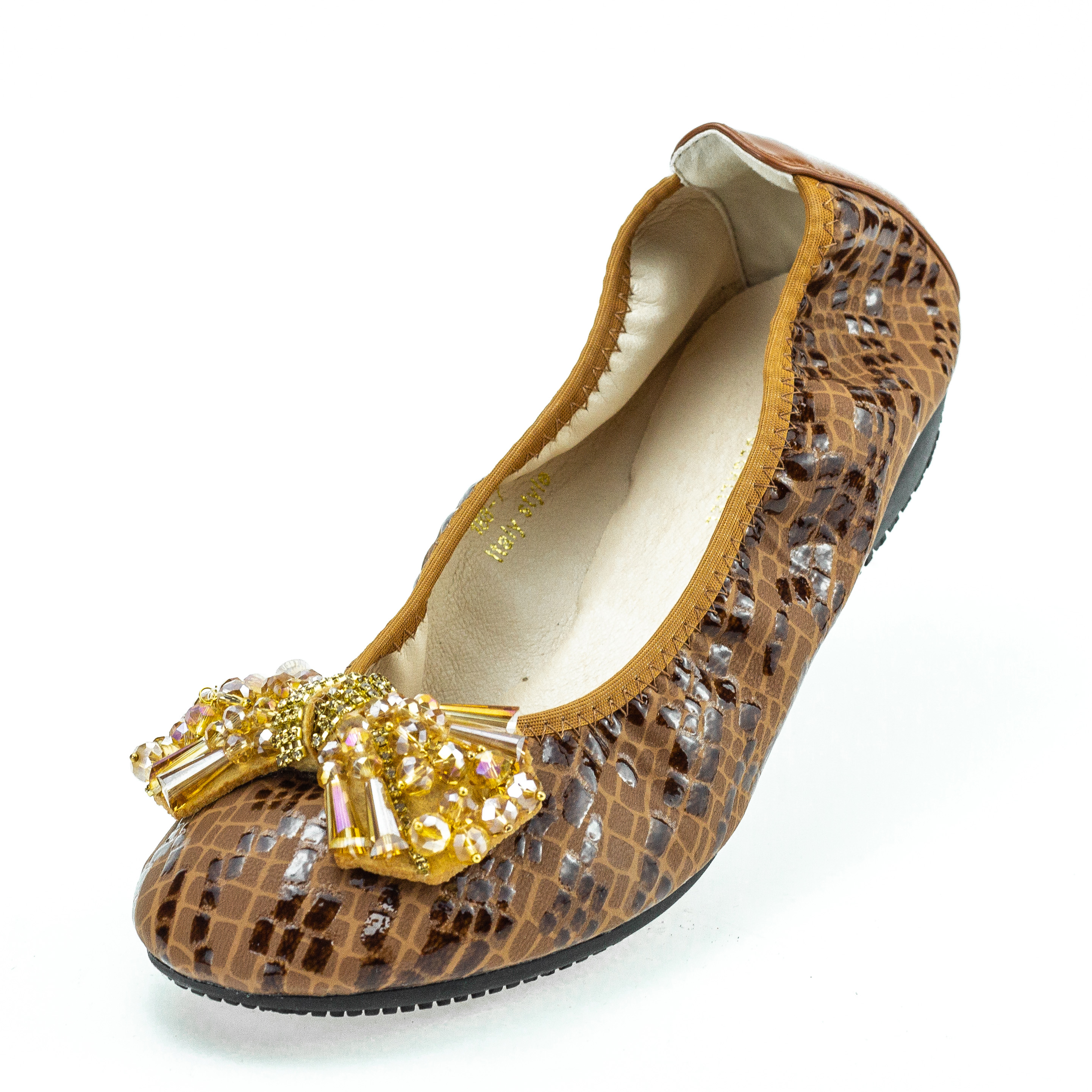 OEM ODM Custom Brand Comfy Shoes for Women 188-7 Lady Ballet Flat Roll Up Women Flat Leather Shoes