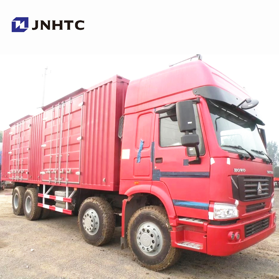 China New Sinotruk HOWO 8X4 12 Wheeler 371HP VAN Cargo Truck 9.2m