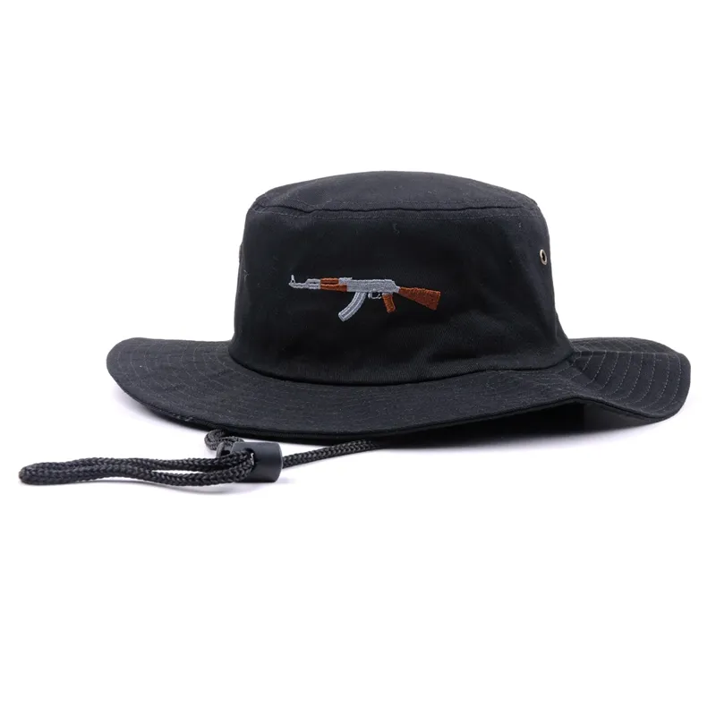 Summer Wholesale custom fisherman hats small order plain wide brim designer bucket hats for men