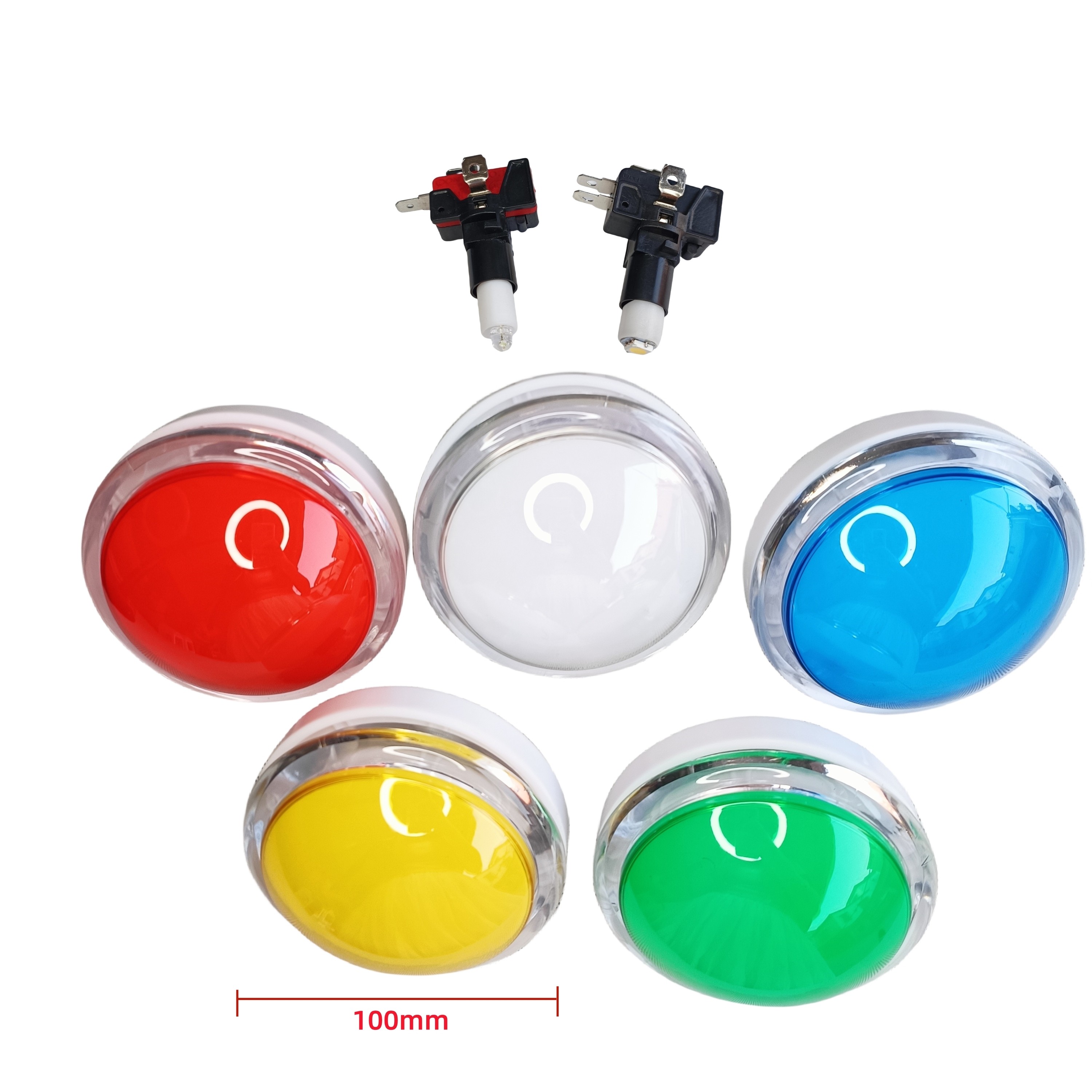 arcade games Switches arcade Accessories 100mm colorful start button with LED Illuminated push buttons