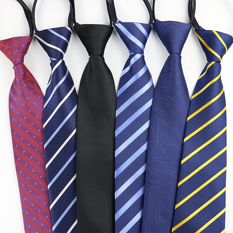 Good quality good price multicolor polyester zip tie zipper necktie