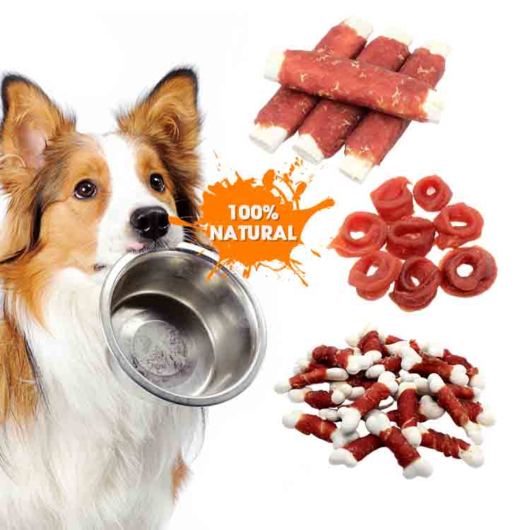 Manufacturer Wholesale Natural Nutritious Bulk Pet Dog Treats Snacks Delicious Chicken Beef Duck Fish Flavor Pet Ham Sausage