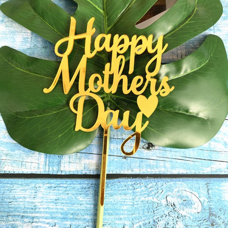 New style cake decoration happy birthday mom and dad english happy mothers' day acrylic cake topper