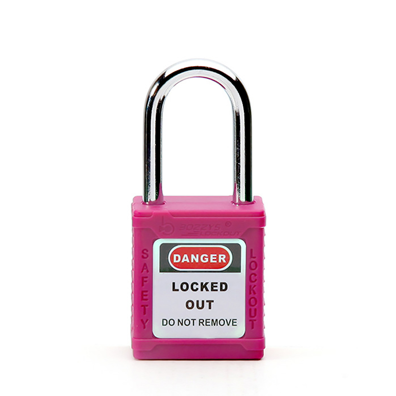 Bozzys 38MM Industrial Steel Shackle Safety Padlock with PA Lock Body