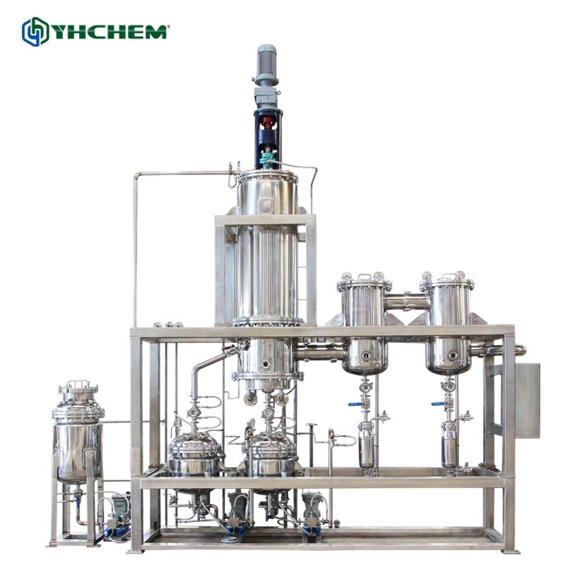 YHCHEM новейший крупногабаритный пеньковый КБД система дистилляции масла вытертая пленка испаритель для производства