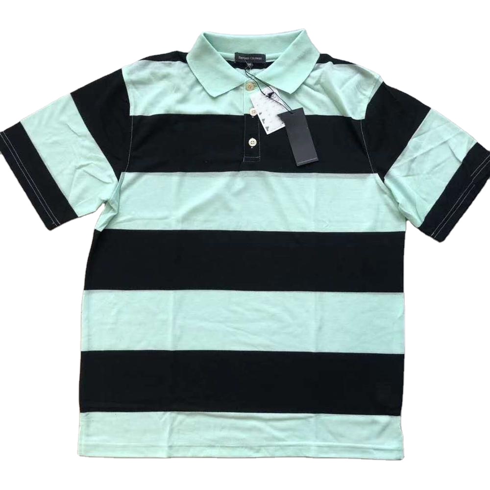 Camisa Camiseta Hombre короткими рукавами, повседневная мужская рубашка-поло в полоску Футболка в наличии одежды