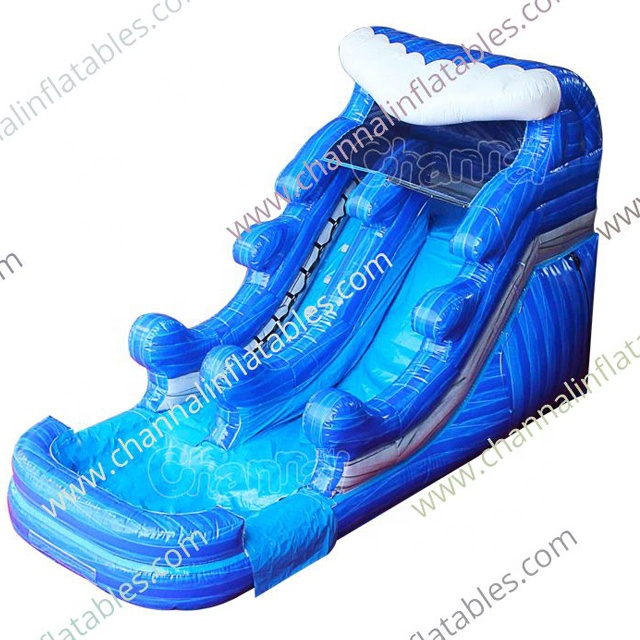 Blue Waves Water Slide Inflatable PVC Slide