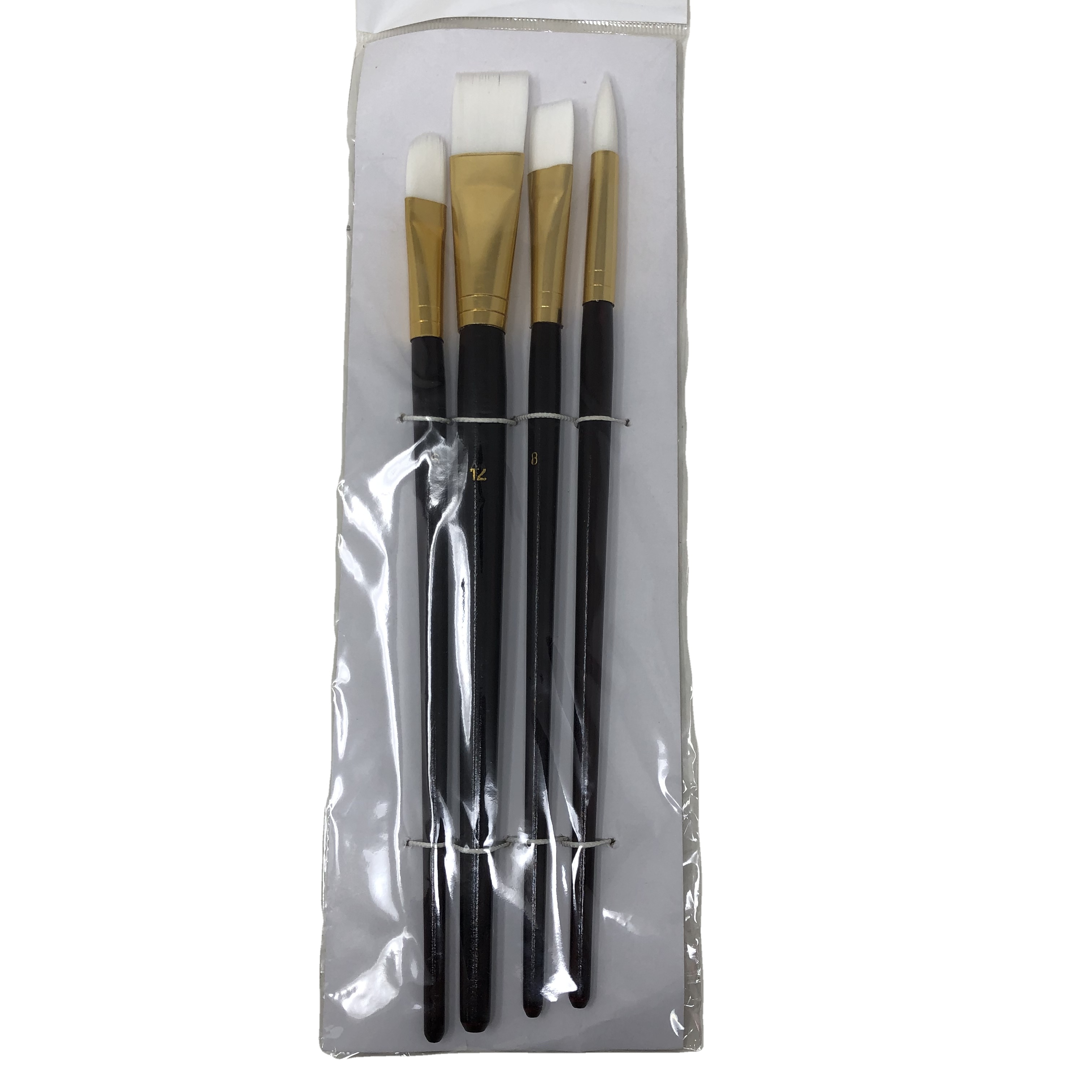Cheaper Artist Brush With White Nylon Brush Head And Wooden Handle Paint Brush Suit