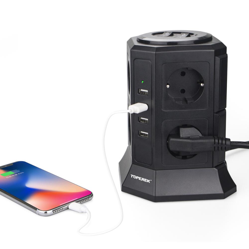 Вертикальные удлинительные розетки удлинитель ЕС с usb smart