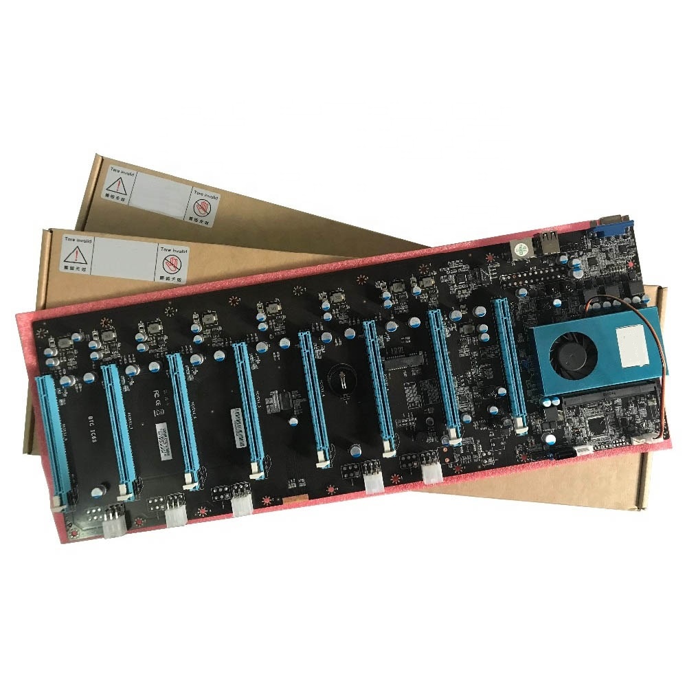 Mining Machine System B8PLUS BTC IC6S 8 PCIe Slot Mining материнская плата 4 Гб DDR4 M.2 60G SSD VGA плата