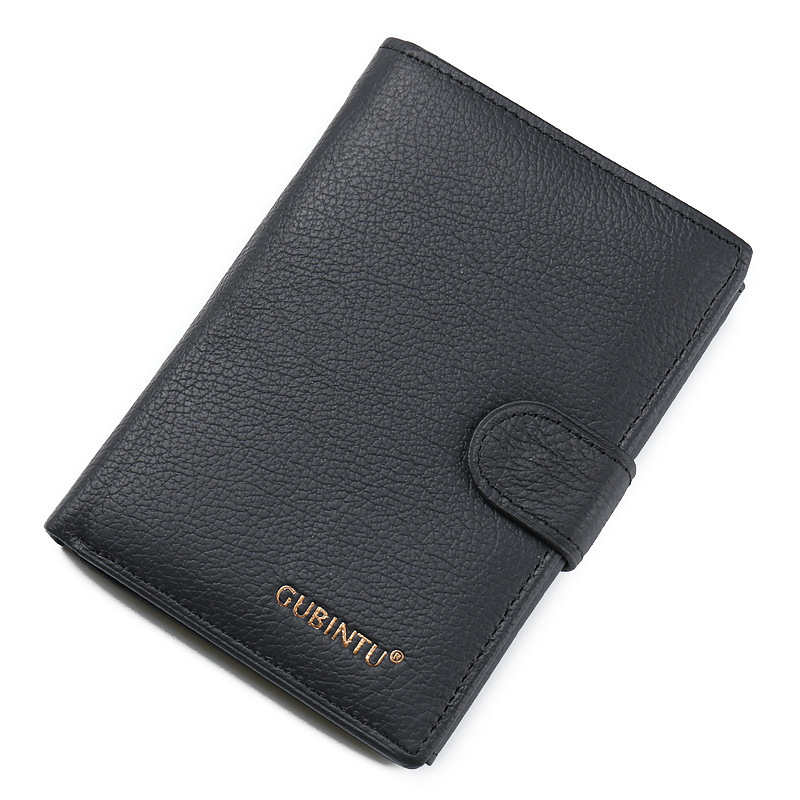 Woke Men'S Leather Passport Book Passport Bag Boarding Pass Wallet Leather Passport Holder