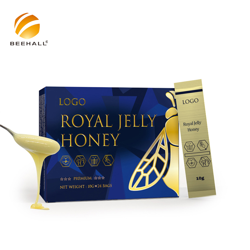 Поставщик товаров BEEHALL Bee с логотипом на заказ, оптовая продажа, смешанный Королевский желе и мед
