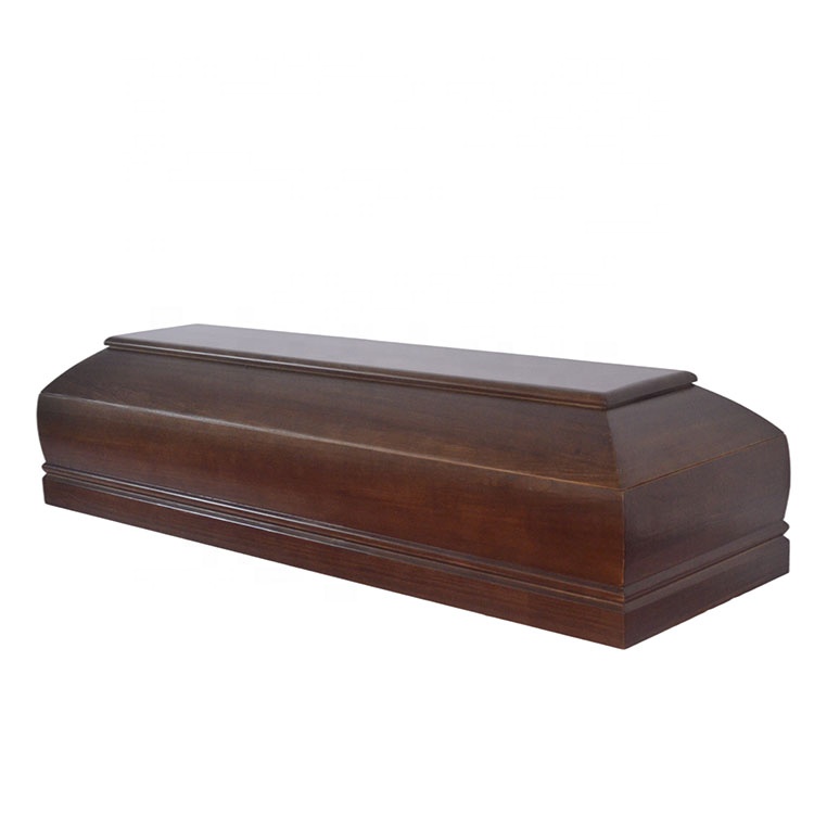 standard carving solid wood adult funeral coffin